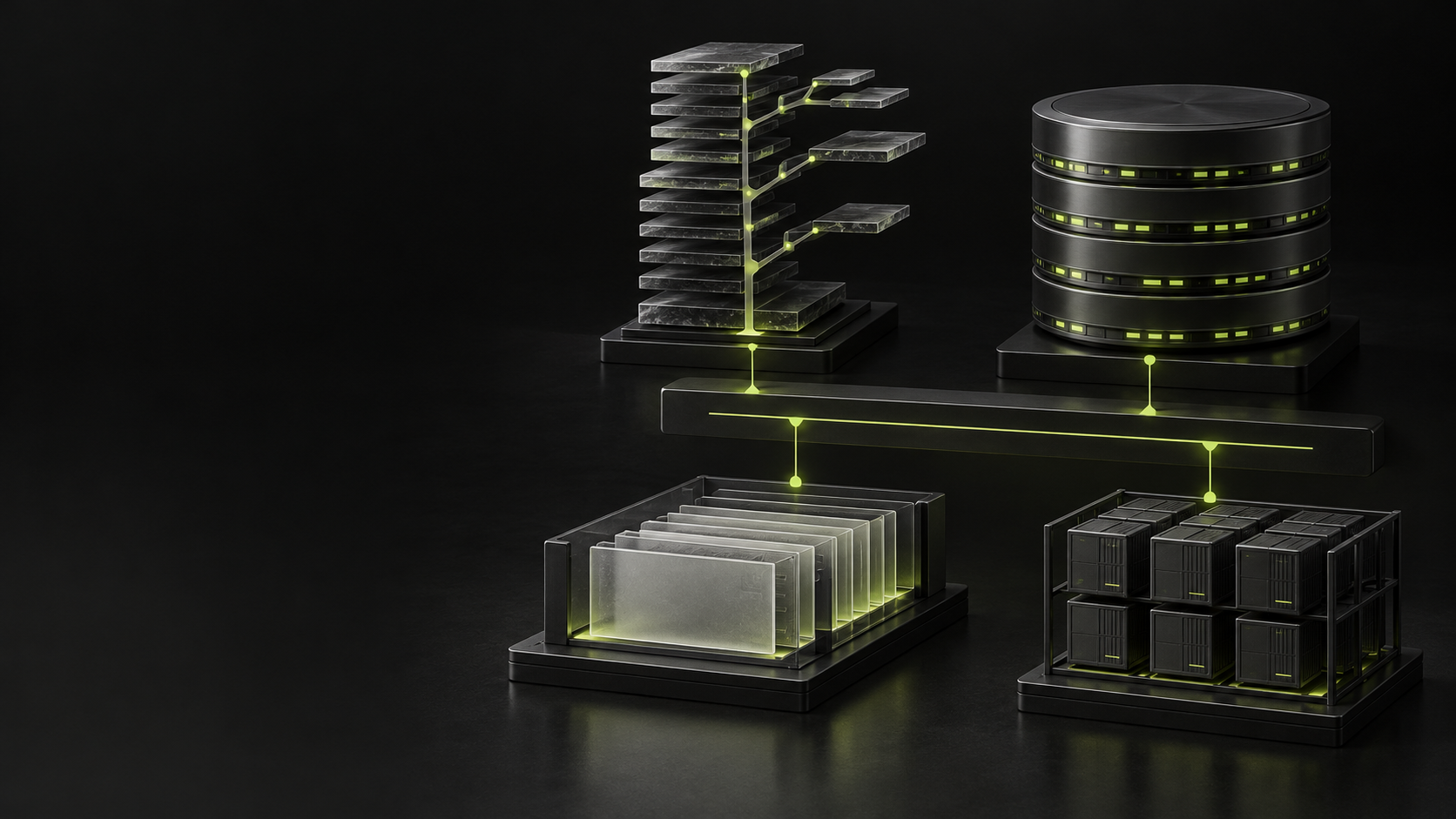 Conceptual illustration: Canonical source in Artifacts, domain state in D1, private output in R2 and images in the managed registry each have a separate job.